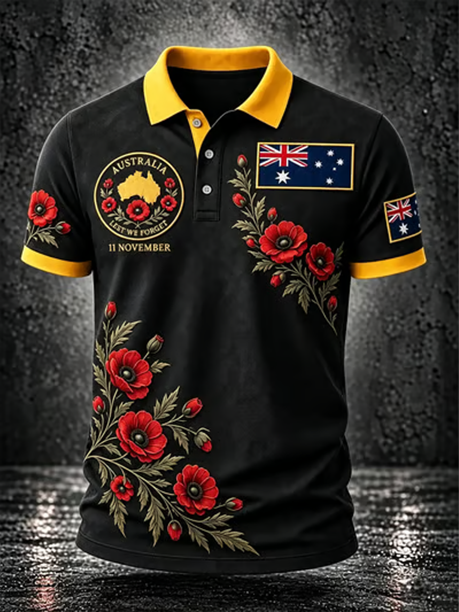 Men's Australian Veterans Print polo shirt