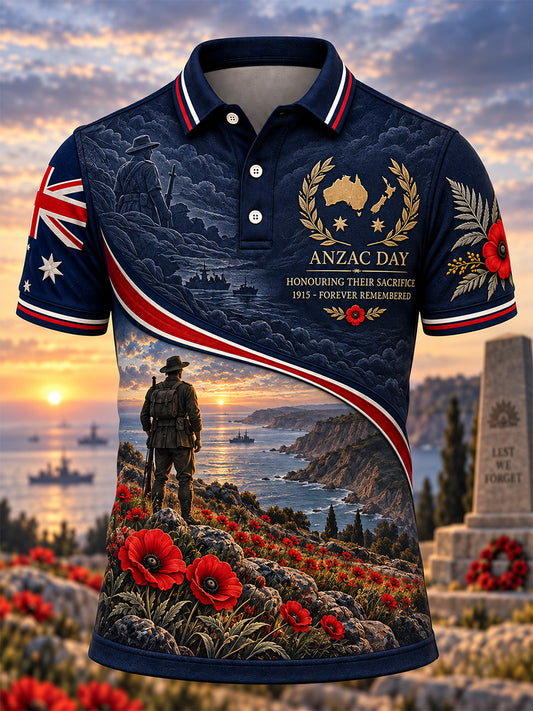 Men's Remembrance Day In Australia Polo Shirt