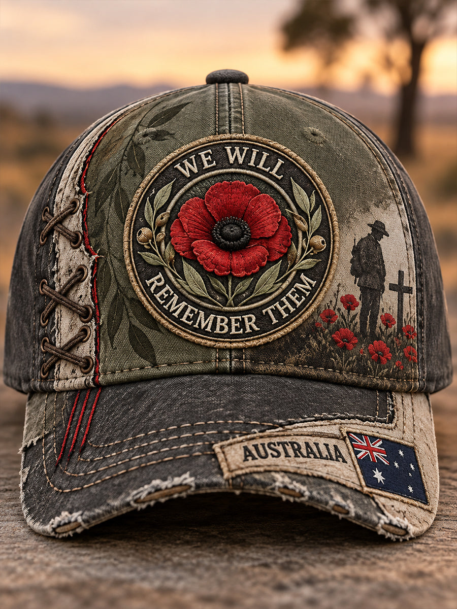 Unisex Australian Veterans Remembrance Day Hat