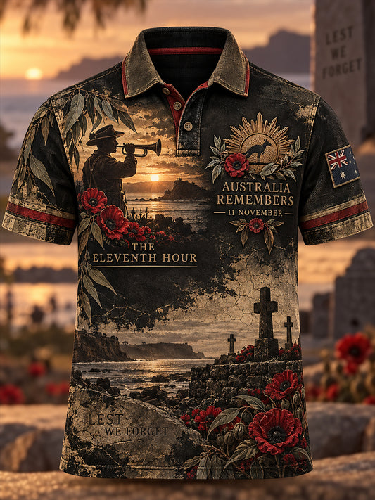 Men's Australian Veterans Remembrance Day Short Sleeves Shirt
