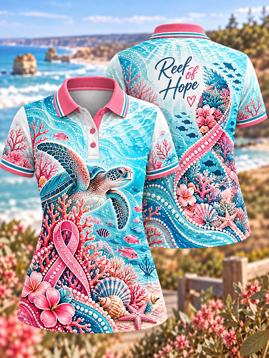 Women's Australian Breast Cancer Awareness Polo T-Shirt