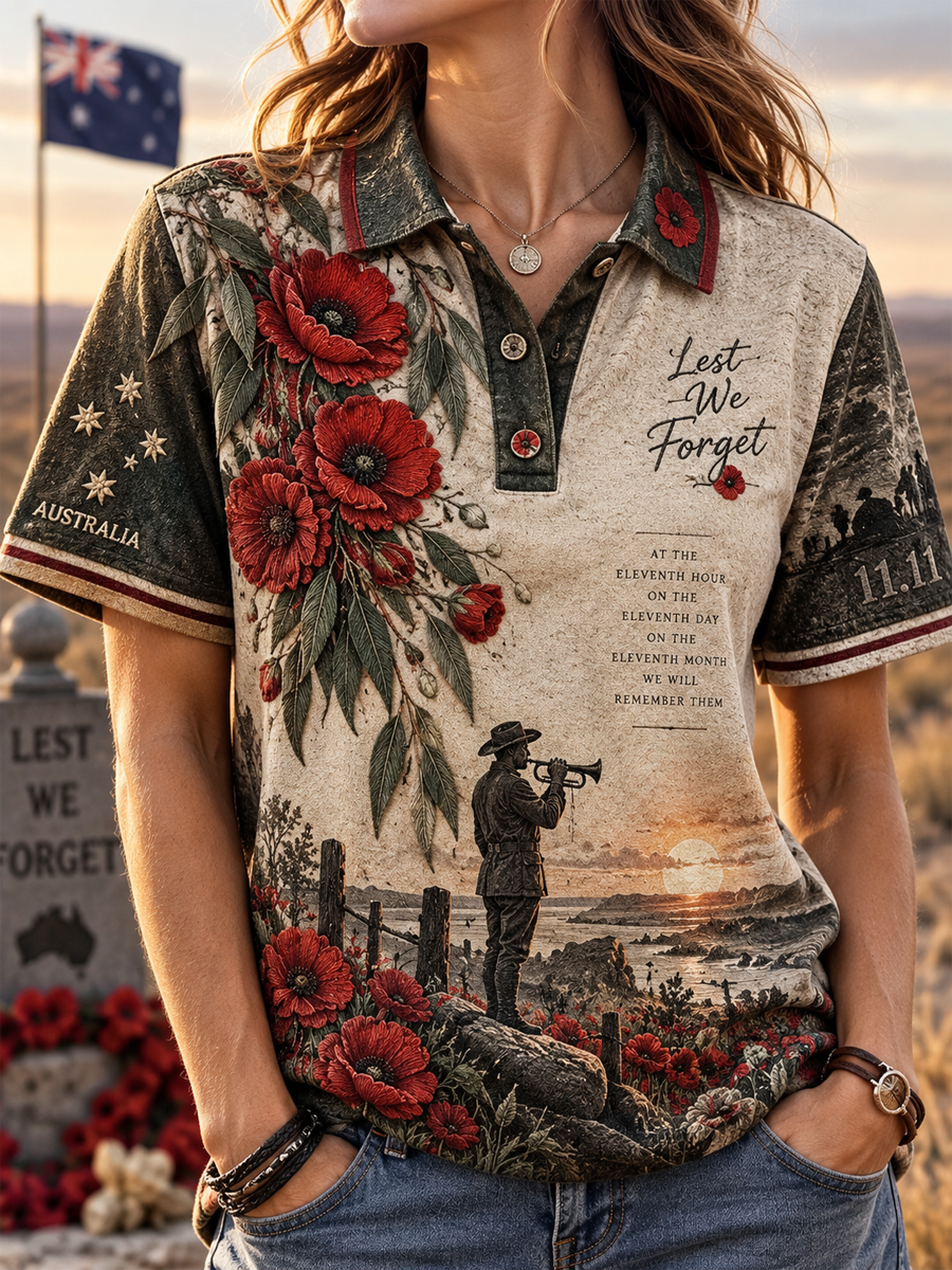 Women's Remembrance Day Polo T-Shirt