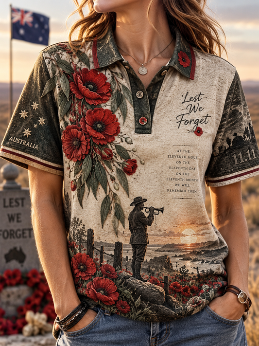 Women's Remembrance Day Polo T-Shirt