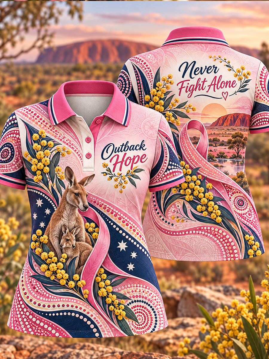 Women's Breast Cancer Awareness In Australia Polo T-Shirt