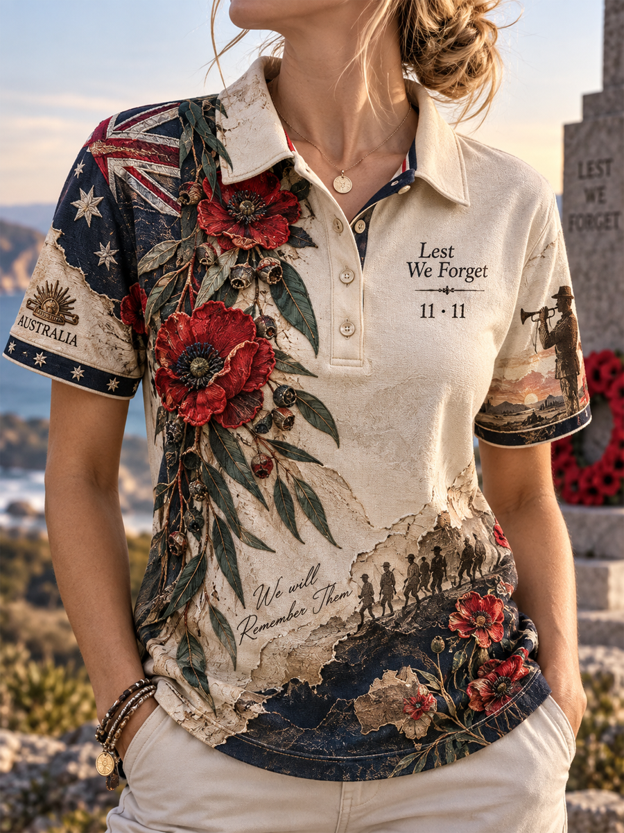 Women's Remembrance Day Polo T-Shirt