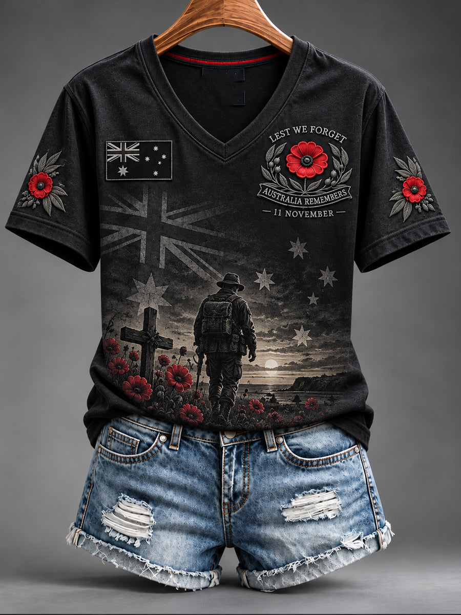 Women's Remembrance Day in Australia Short Sleeve T-shirt