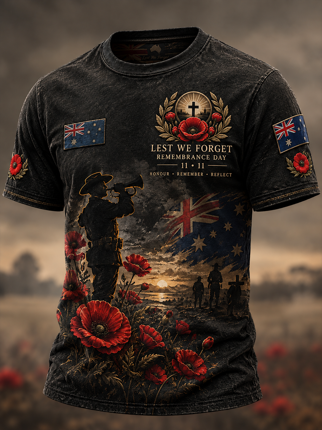 Men's Remembrance Day In Australia Short Sleeve T-Shirt