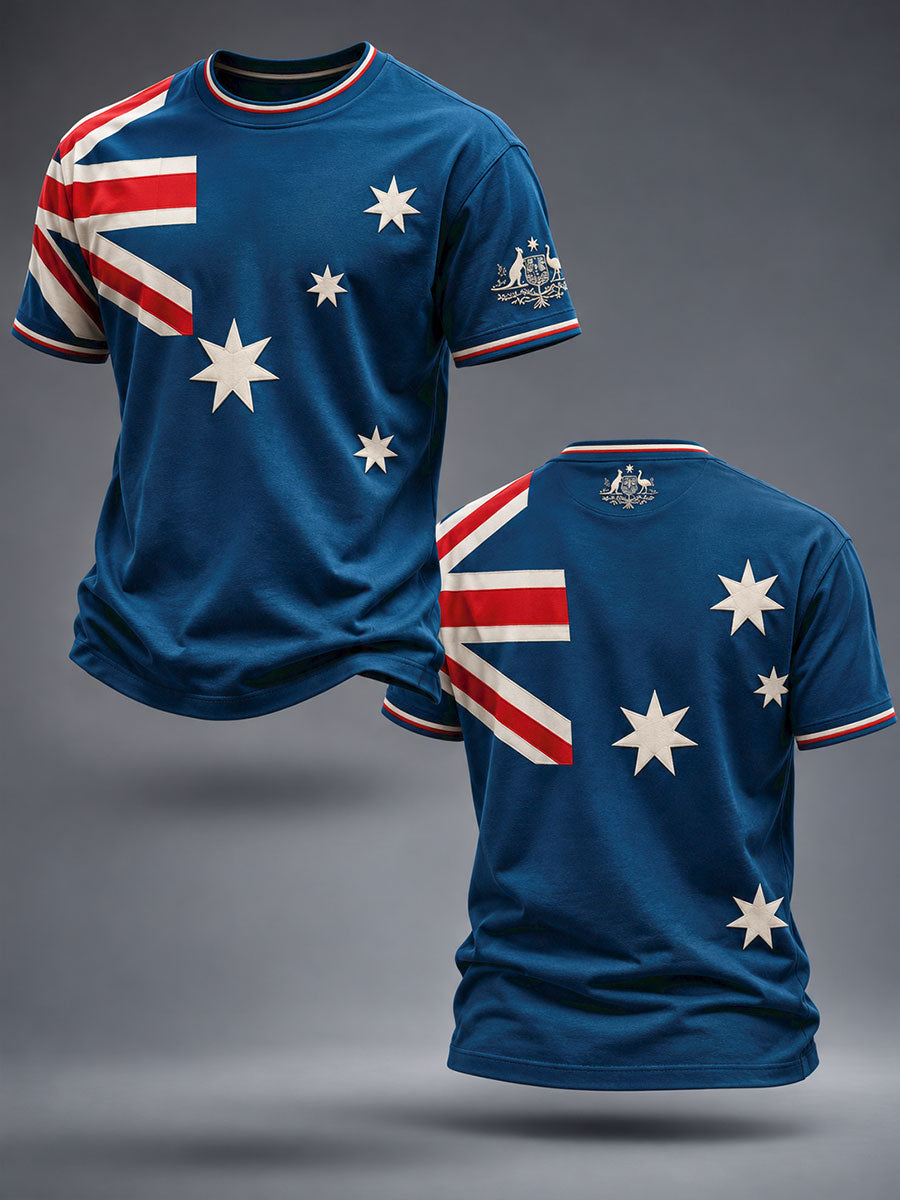 Men's Australia Day Proud Aussie Floral Art Printed t-shirt