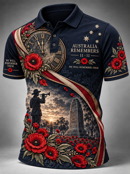 Men's Veterans Remembrance Day Short Sleeves Shirt