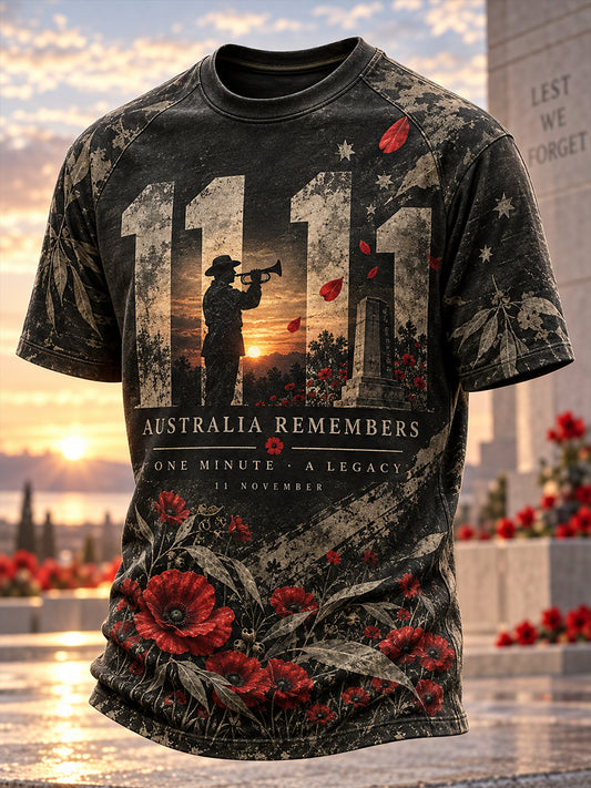 Men's Veterans Remembrance Day Short Sleeves T-Shirt