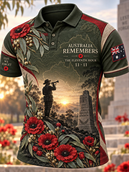 Men's Veterans Remembrance Day Short Sleeves Shirt