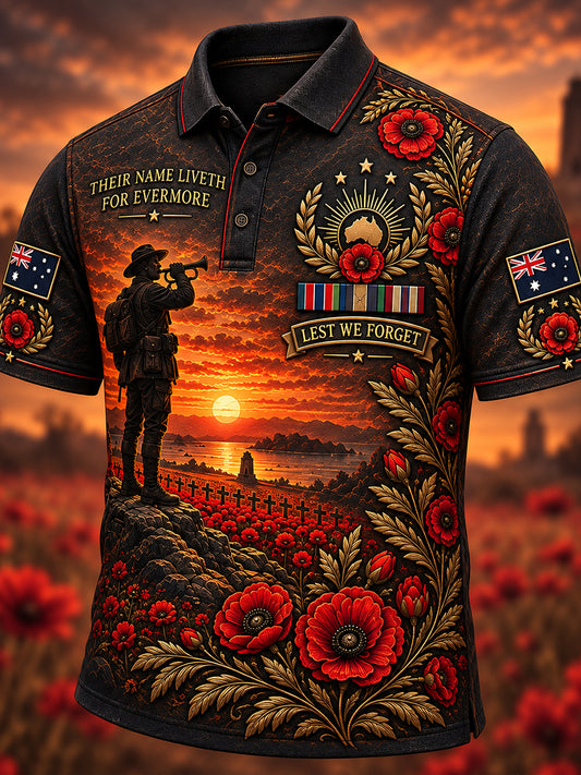 Men's Veterans Remembrance Day Short Sleeves Shirt
