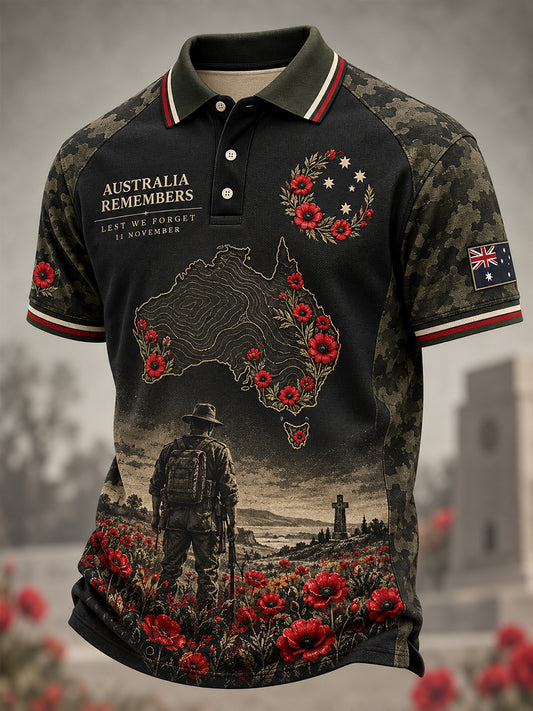 Men's Veterans Remembrance Day Short Sleeves Shirt
