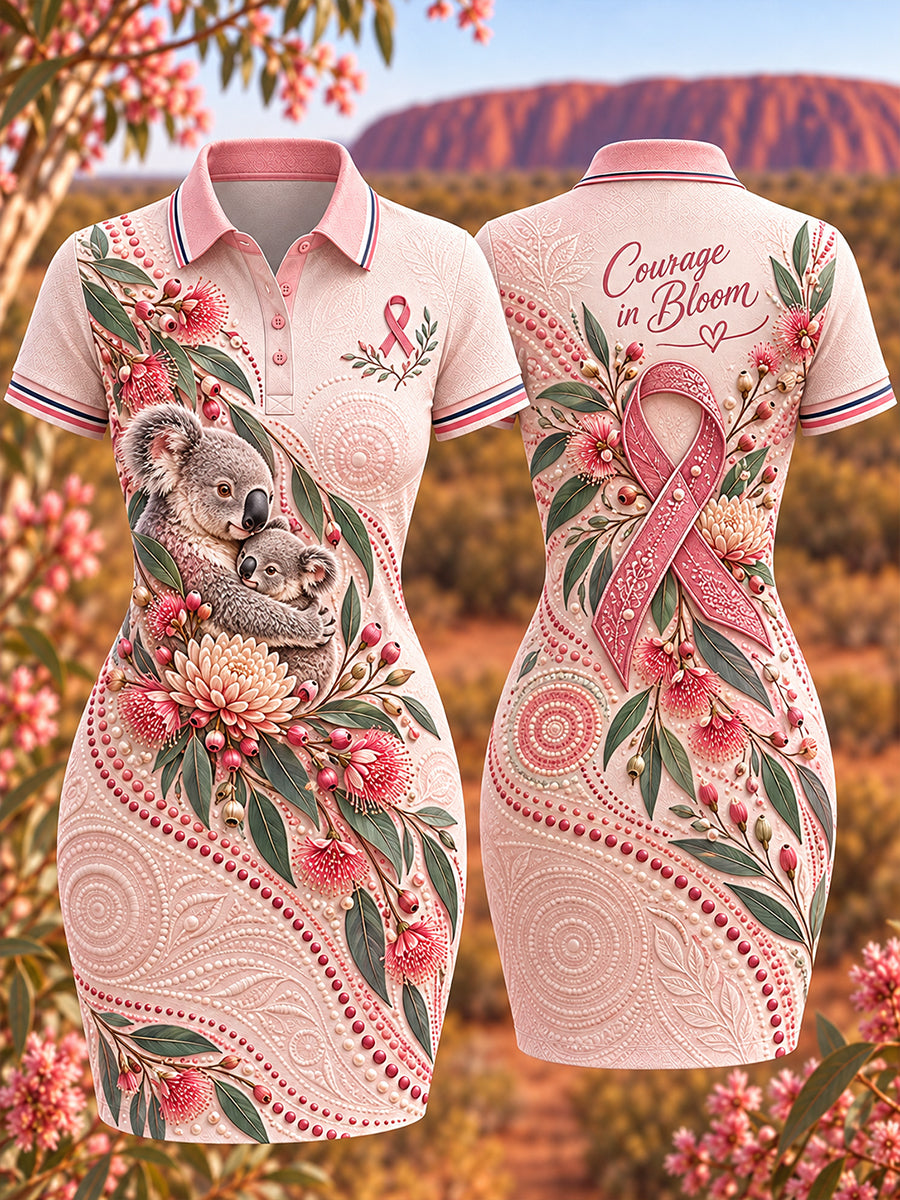 Women's Breast Cancer Awareness And Prevention In Australia Polo Dress