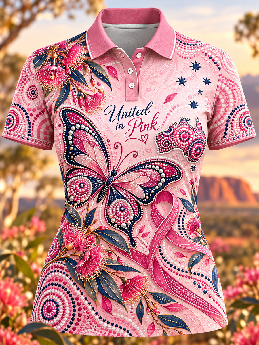 Women's Breast Cancer Awareness And Prevention In Australia Polo T-Shirt