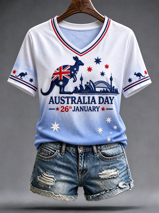 Women's Australia Day Printed short-sleeved T-shirt