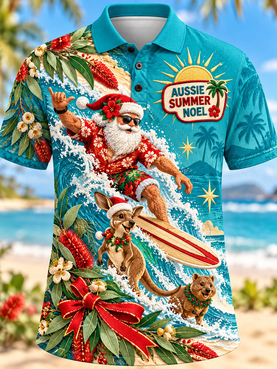Men's Australia Christmas Short Sleeve Shirt