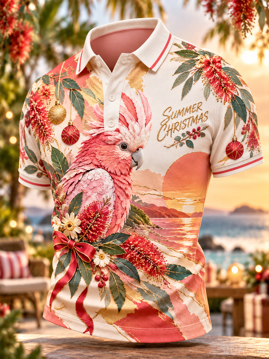 Men's Australia Christmas Short Sleeve Shirt