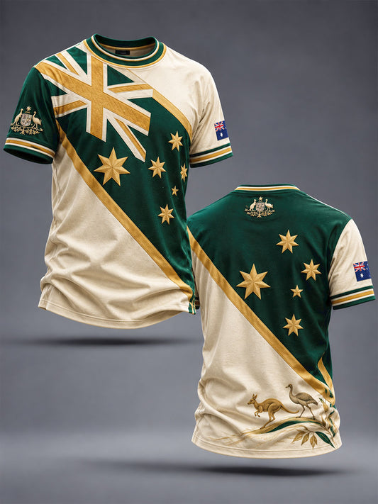 Men's Australia Day Aussie Proud Art Printed T-shirt