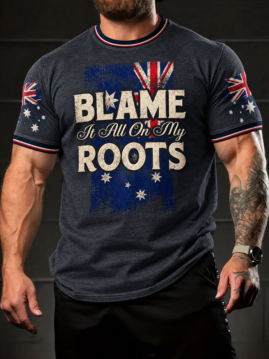 Men's Australia Day Aussie Proud Art Printed T-shirt