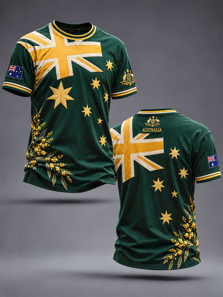 Men's Australia Day Aussie Proud Art Printed T-shirt