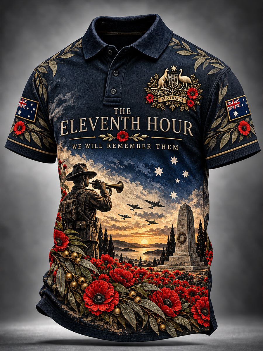 Men's Australia Veterans Remembrance Day Short Sleeve Shirt