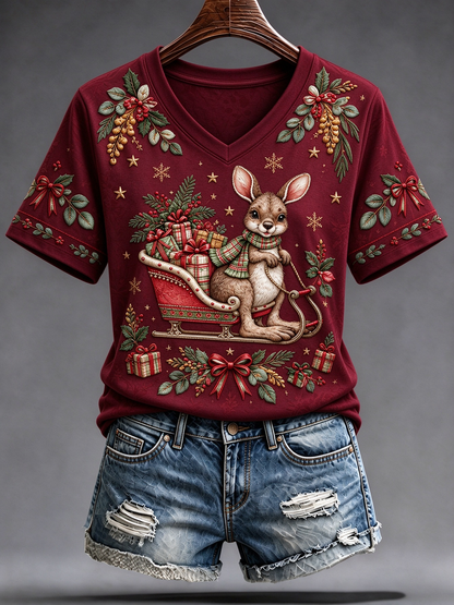 Women's Christmas in Australia Printed short-sleeved T-shirt