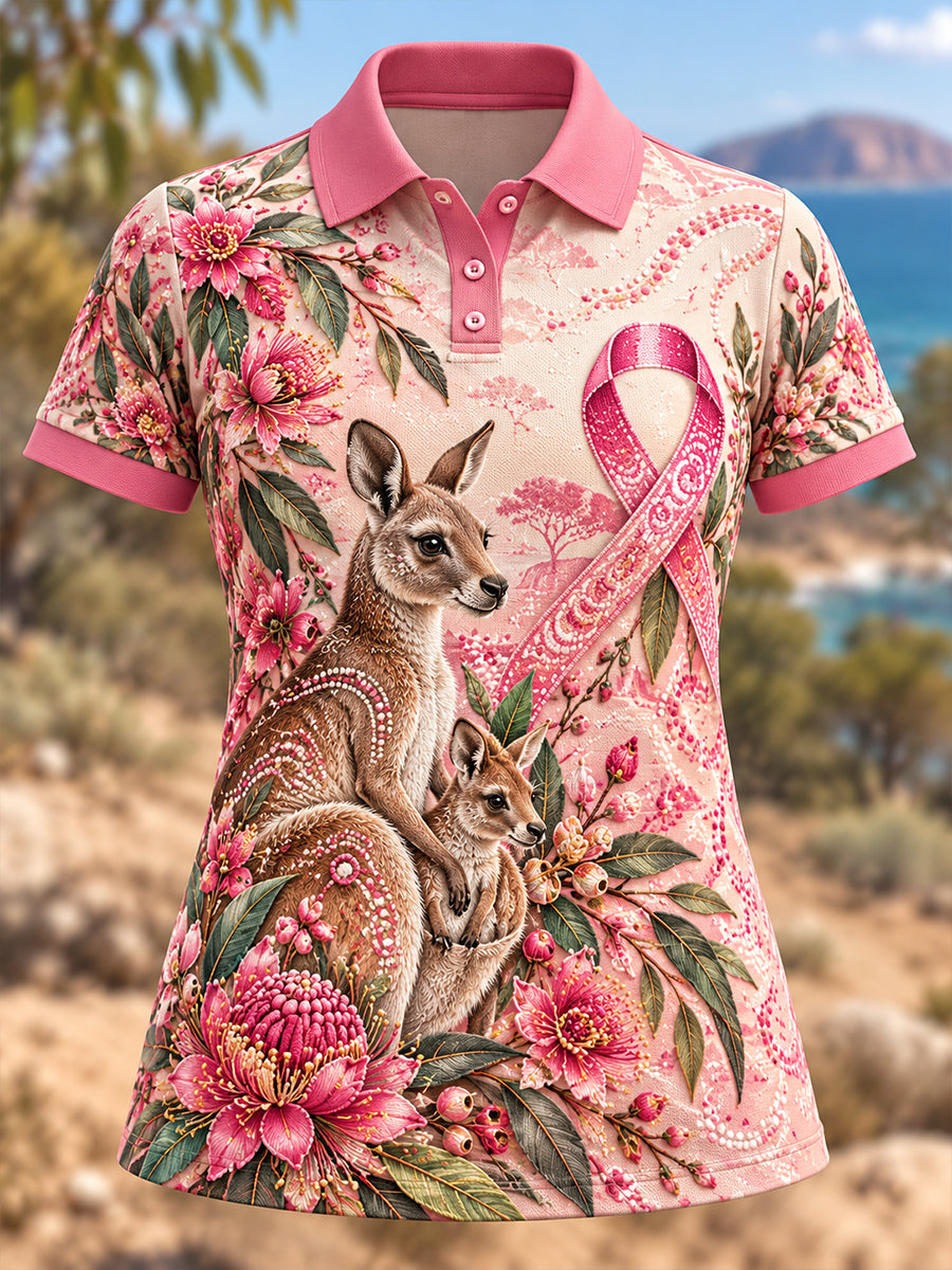 Women's Breast Cancer Awareness In Australia Polo T-Shirt