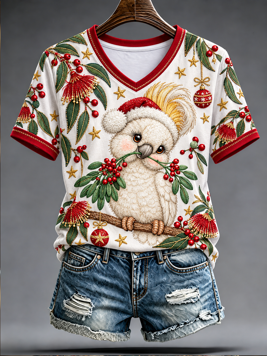 Women's Christmas in Australia Printed short-sleeved T-shirt