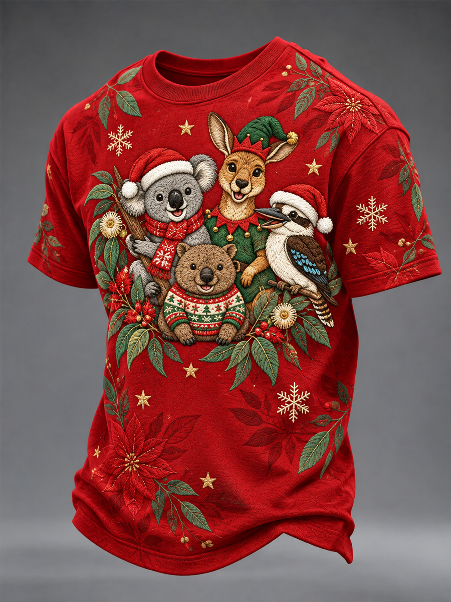Men's Christmas in Australia Printed short sleeves t-shirt