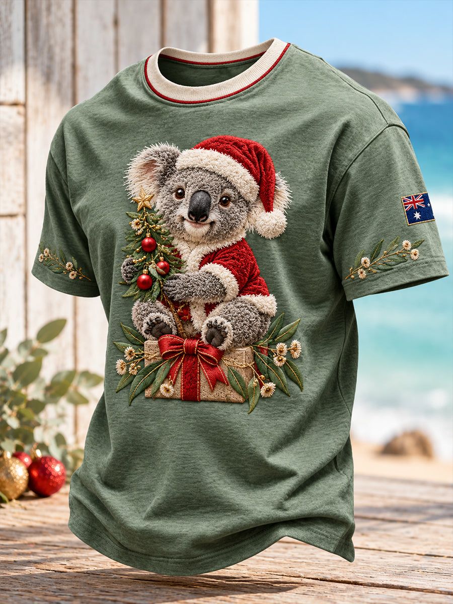 Men's AU Merry Aussie Christmas Printed T-shirt