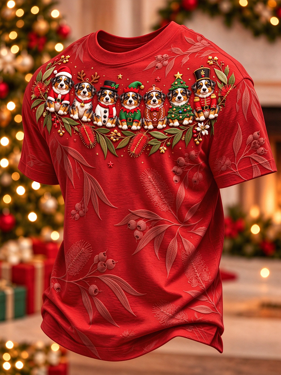 Men's Christmas in Australia Printed short sleeves t-shirt