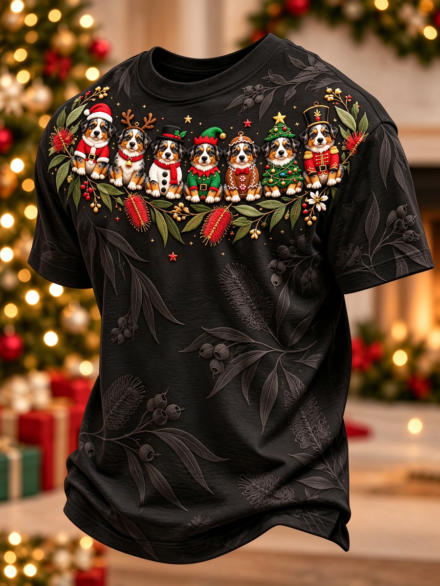 Men's Christmas in Australia Printed short sleeves t-shirt