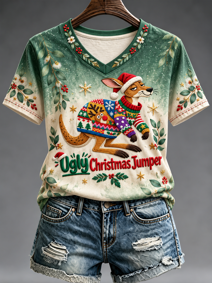 Women's Christmas in Australia Printed short-sleeved T-shirt
