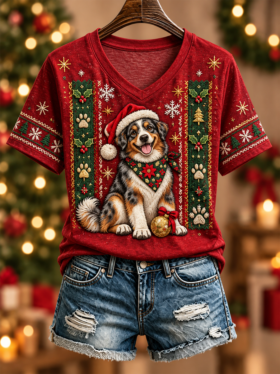 Women's Christmas in Australia Printed short-sleeved T-shirt