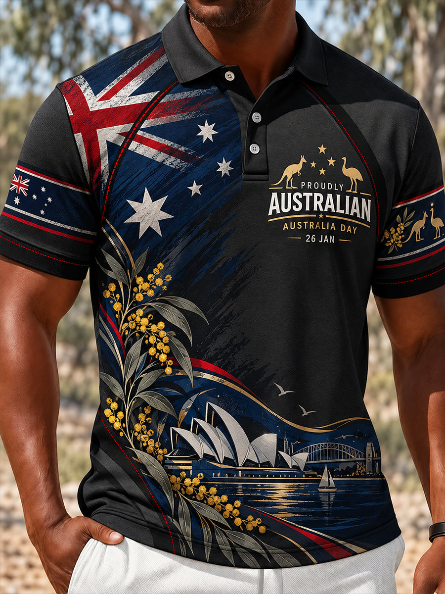 Men's Australia Day Short Sleeves  Shirt