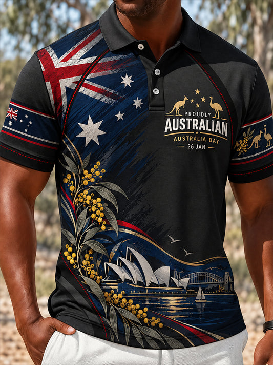 Men's Australia Day Short Sleeves  Shirt