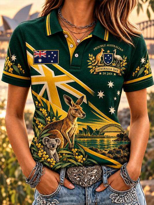 Women's Australia Day Polo T-Shirt
