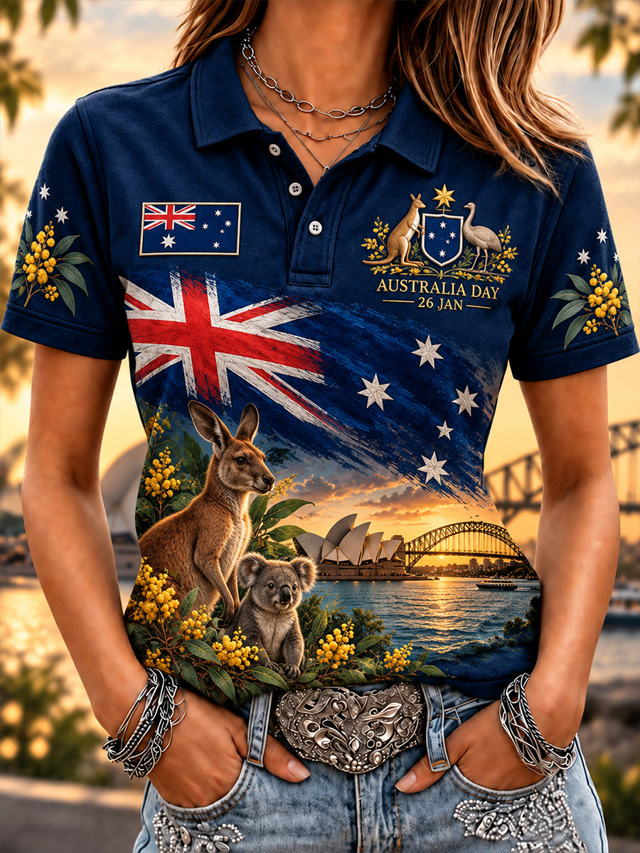 Women's Australia Day Polo T-Shirt