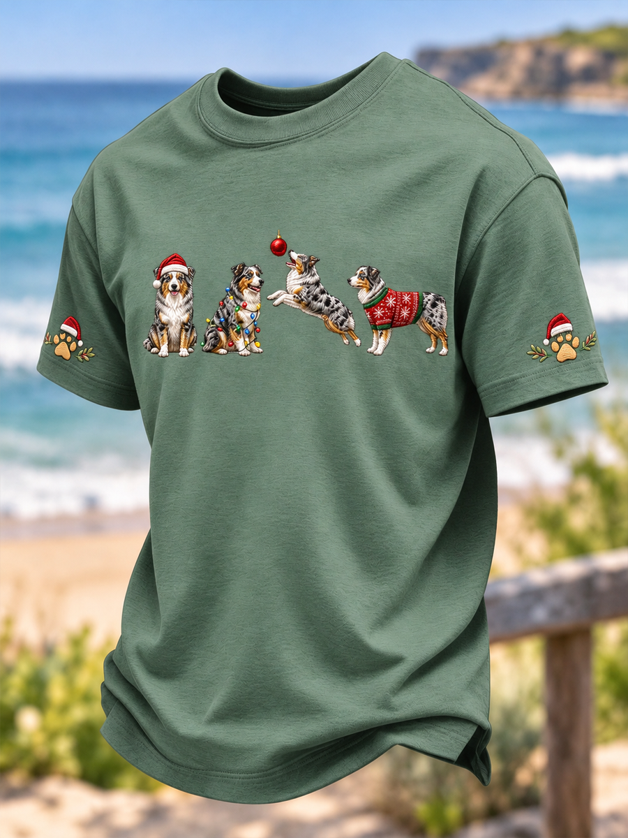 Men's Christmas in Australia Printed short sleeves t-shirt