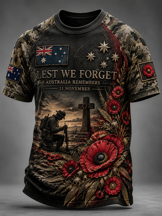 Men's Remembrance Day Veterans Short Sleeves T-Shirt