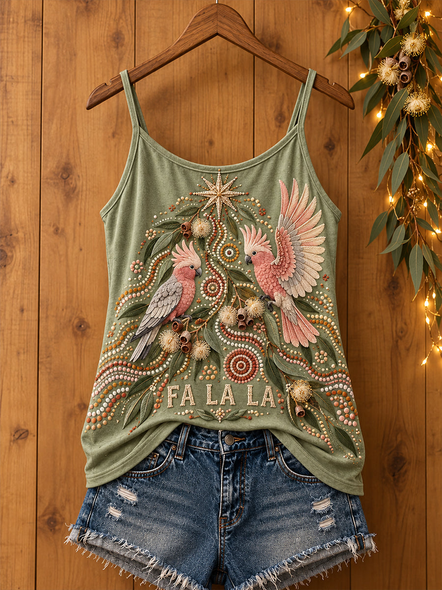 Women's AU Christmas Merry Down Under Printed Tank Tops