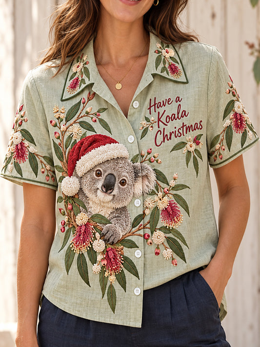 Women's Christmas Merry Down Under Printed Shirt
