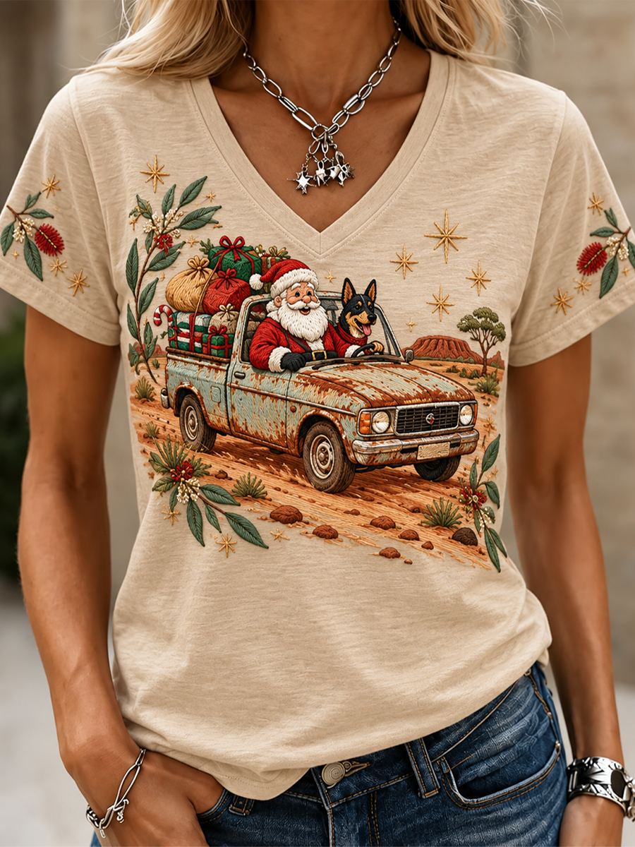 Women's Christmas in Australia Printed short-sleeved T-shirt
