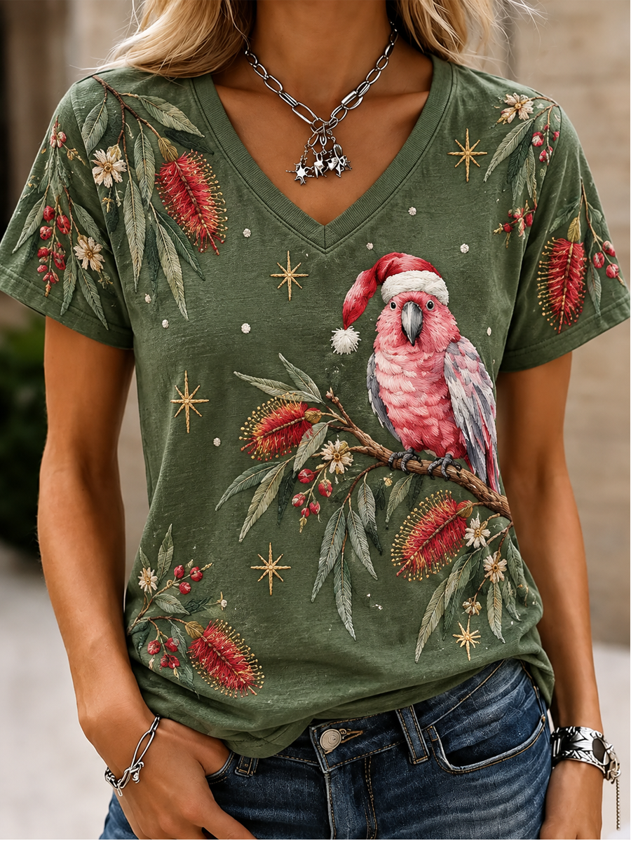 Women's Christmas in Australia Printed short-sleeved T-shirt