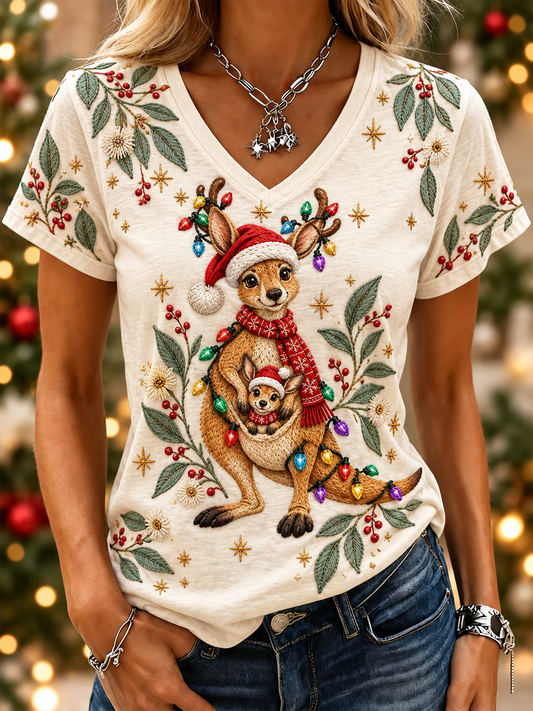 Women's Christmas in Australia Printed short-sleeved T-shirt