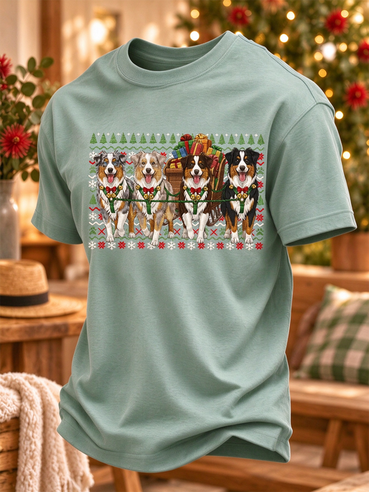 Men's Christmas in Australia Printed short sleeves t-shirt