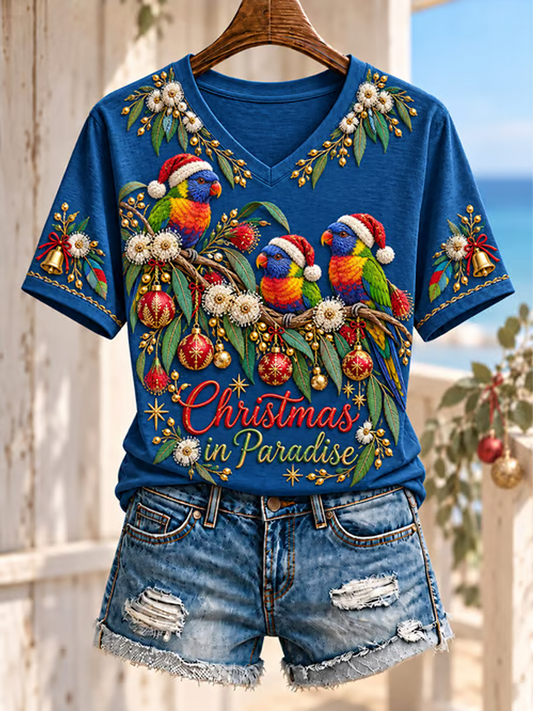 Women's Christmas in Australia Printed short-sleeved T-shirt