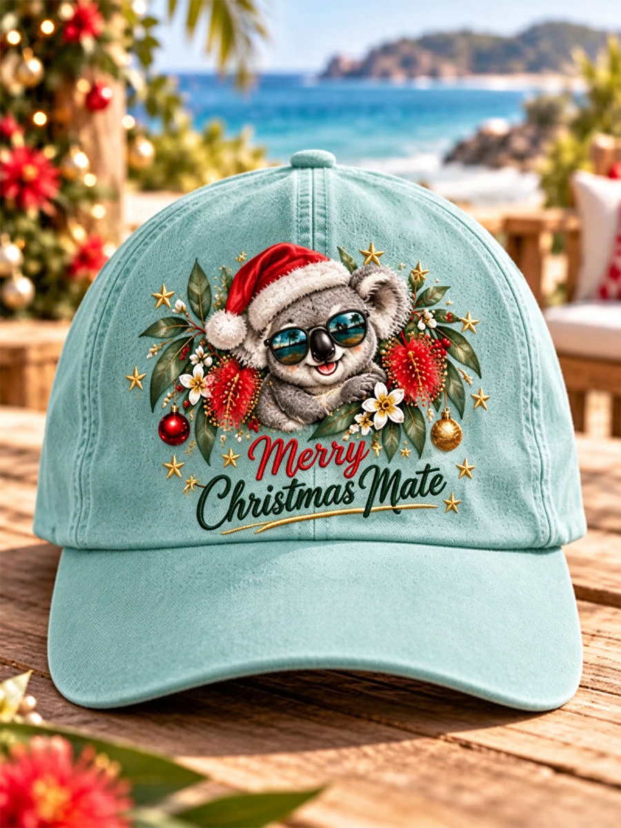 Unisex Christmas in Australia Printed Hat