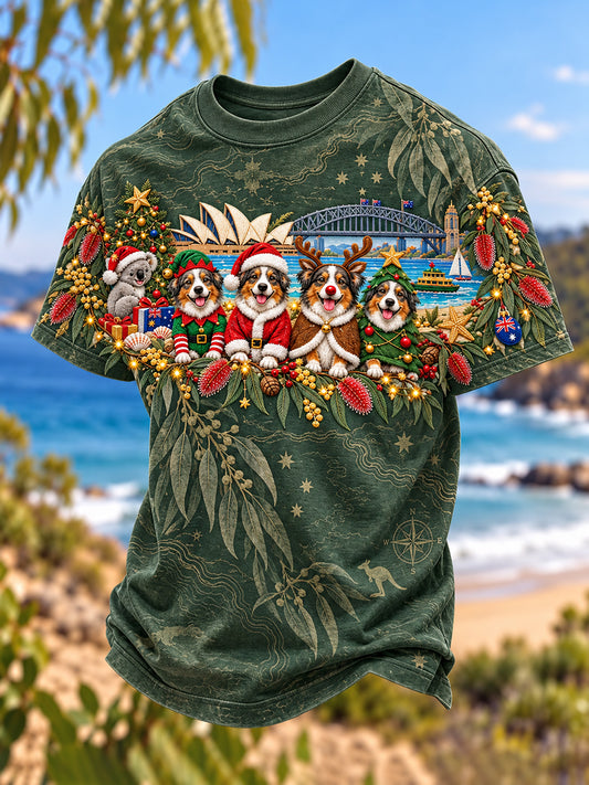 Men's Christmas In Australia Short Sleeves T-Shirt